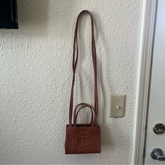 Telfar Small Shopping Bag in Color Tan - Picture 5 of 11